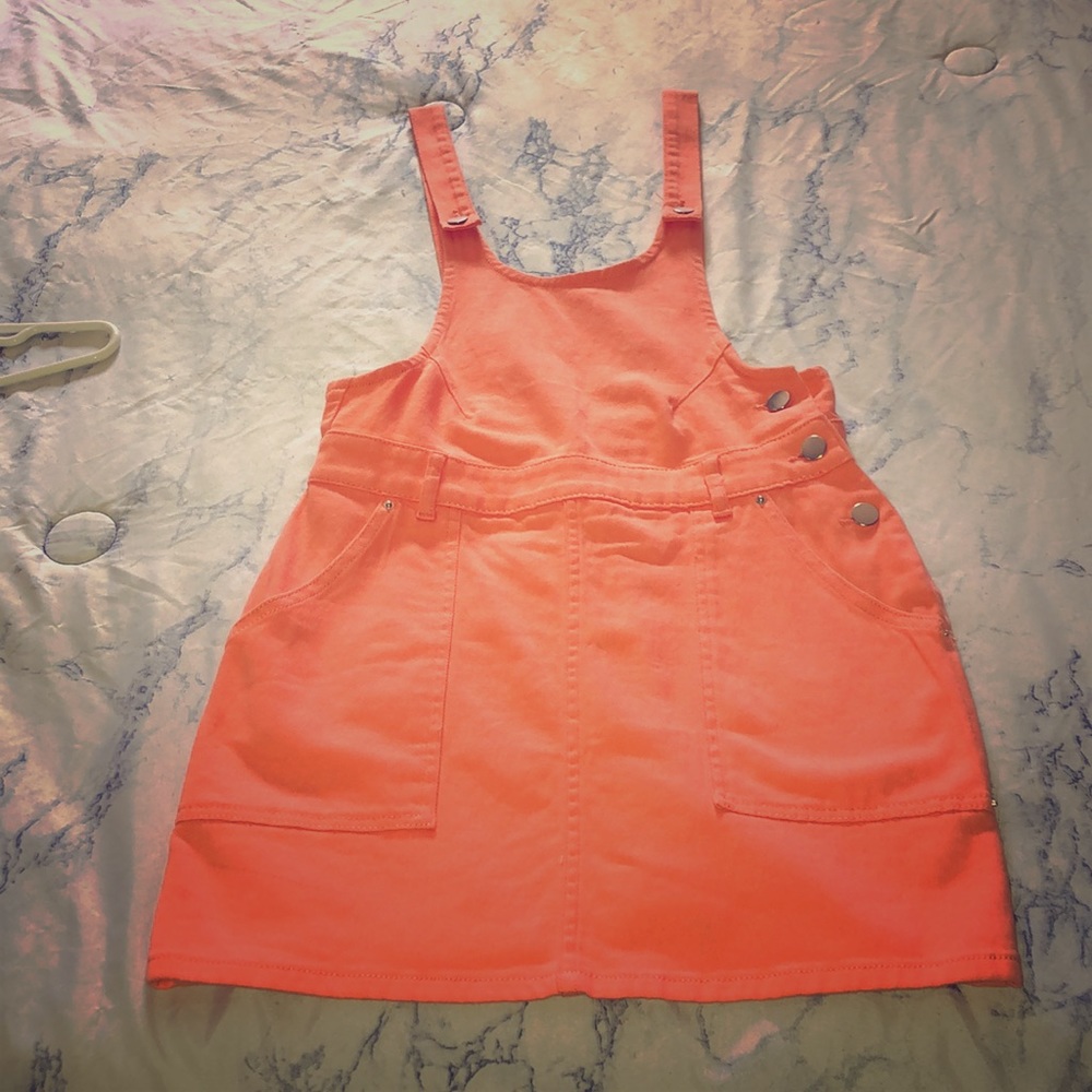 UO coral overall dress